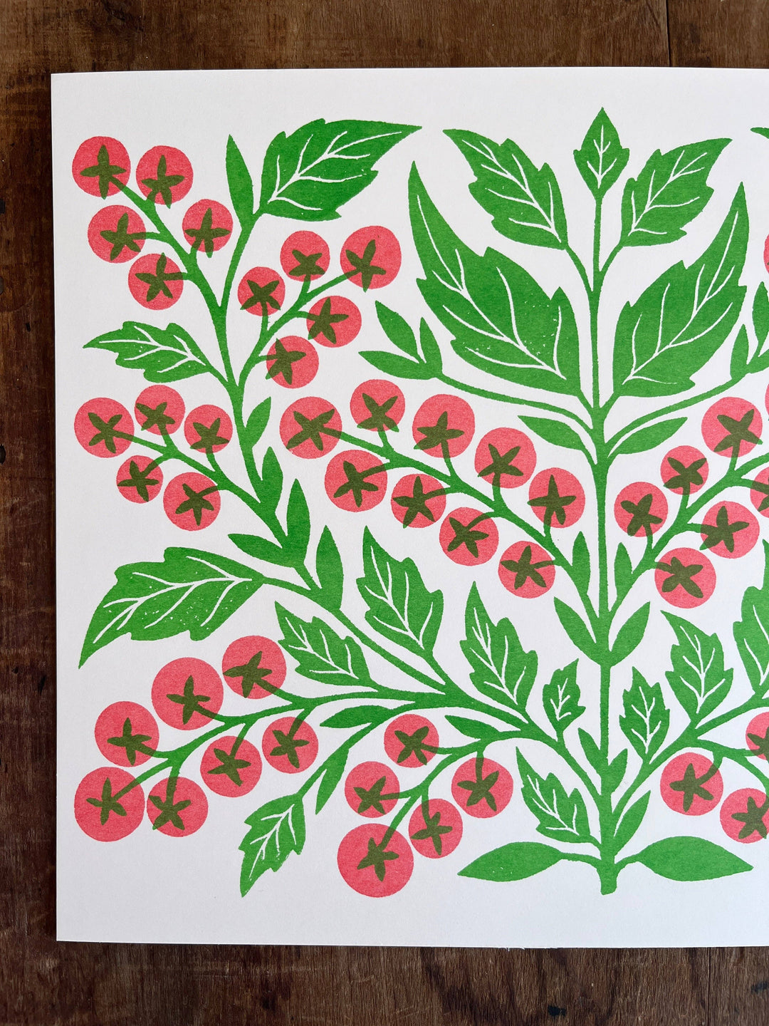 Garden Series: Cherry Tomato Risograph Print