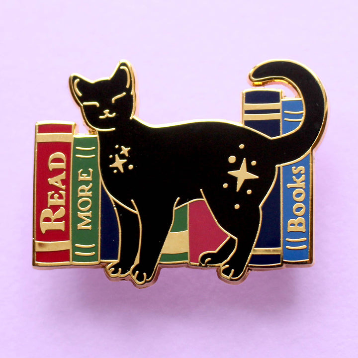 Read More Books Cat Enamel Pin