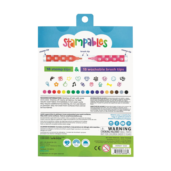 Stampables: Double-Ended Brush &amp; Stamp Markers