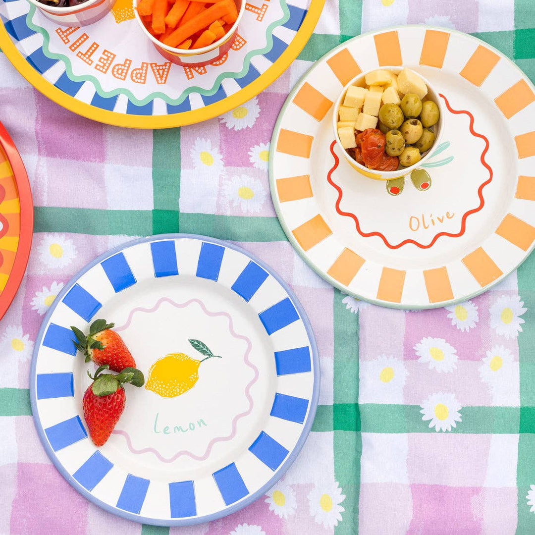 Olive Enamel Plate