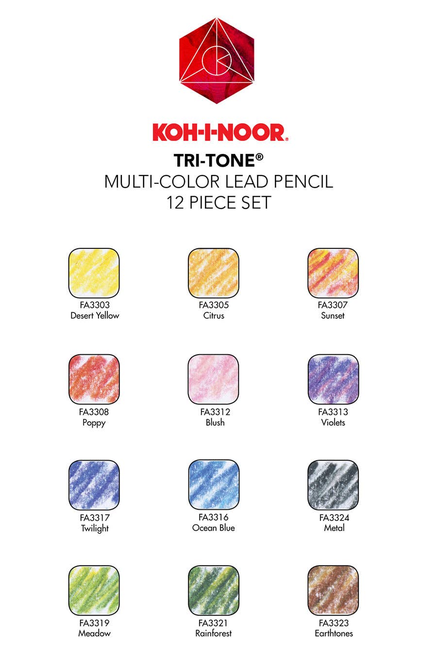Koh-I-Noor® Tri-tone® Colored Pencil Set