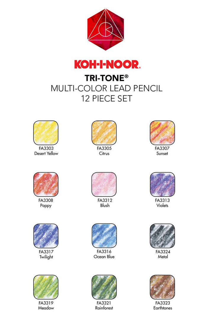 Koh-I-Noor® Tri-tone® Colored Pencil Set