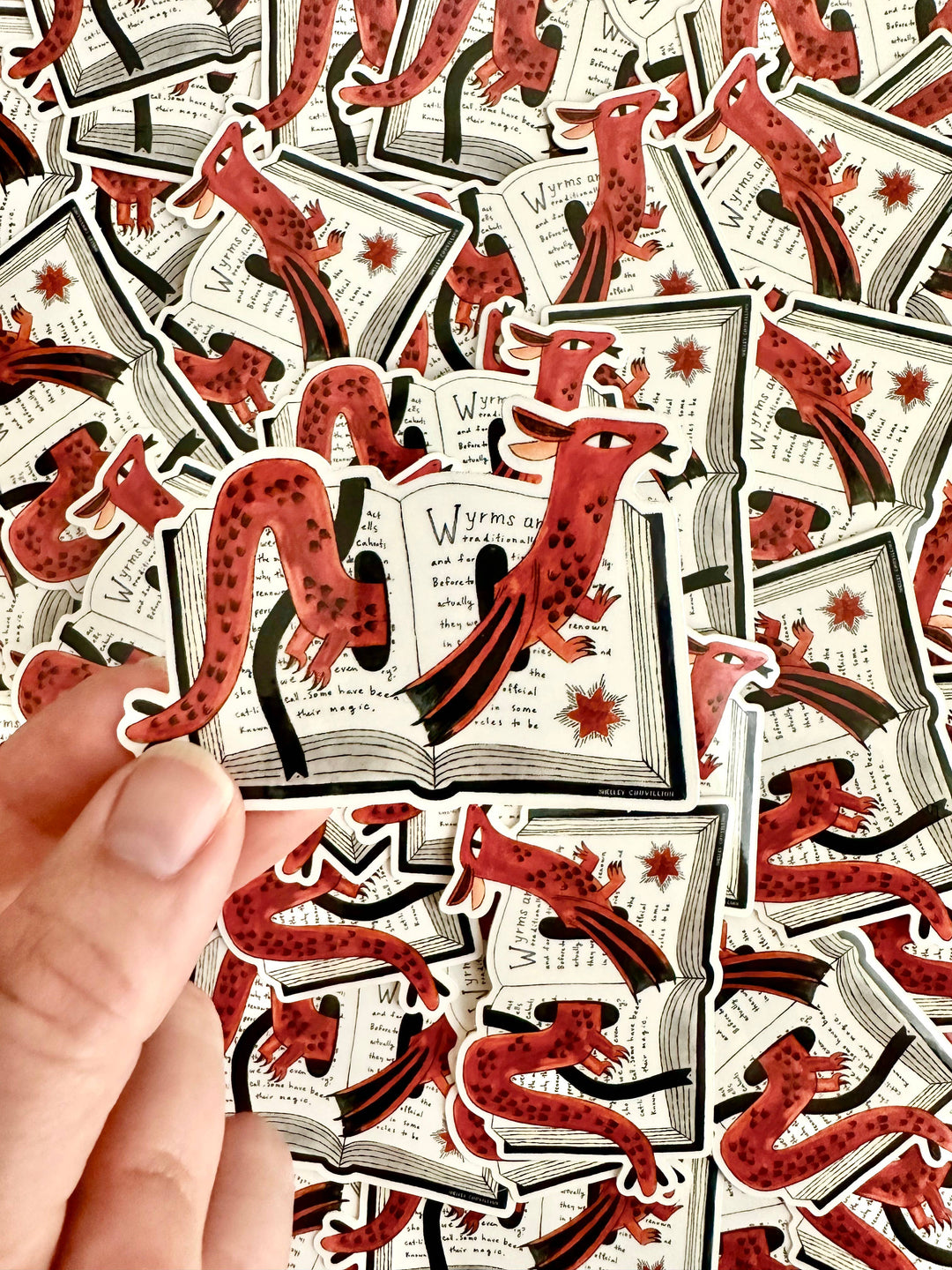 Book Wyrm Library Sticker