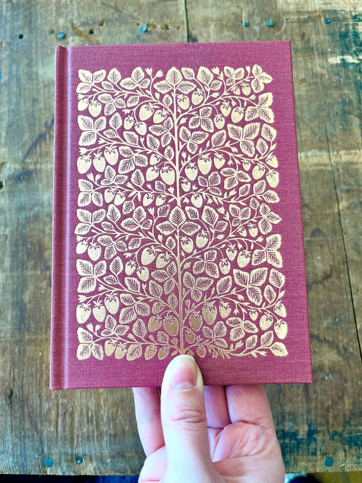 Foil Stamped Linen Journal: Soft Burgundy