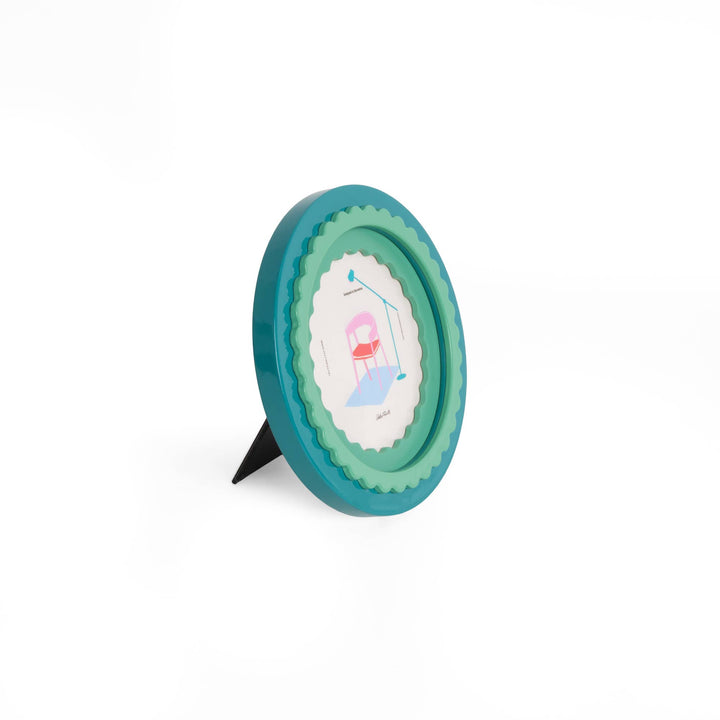 Round Glossy Green Photo Frame