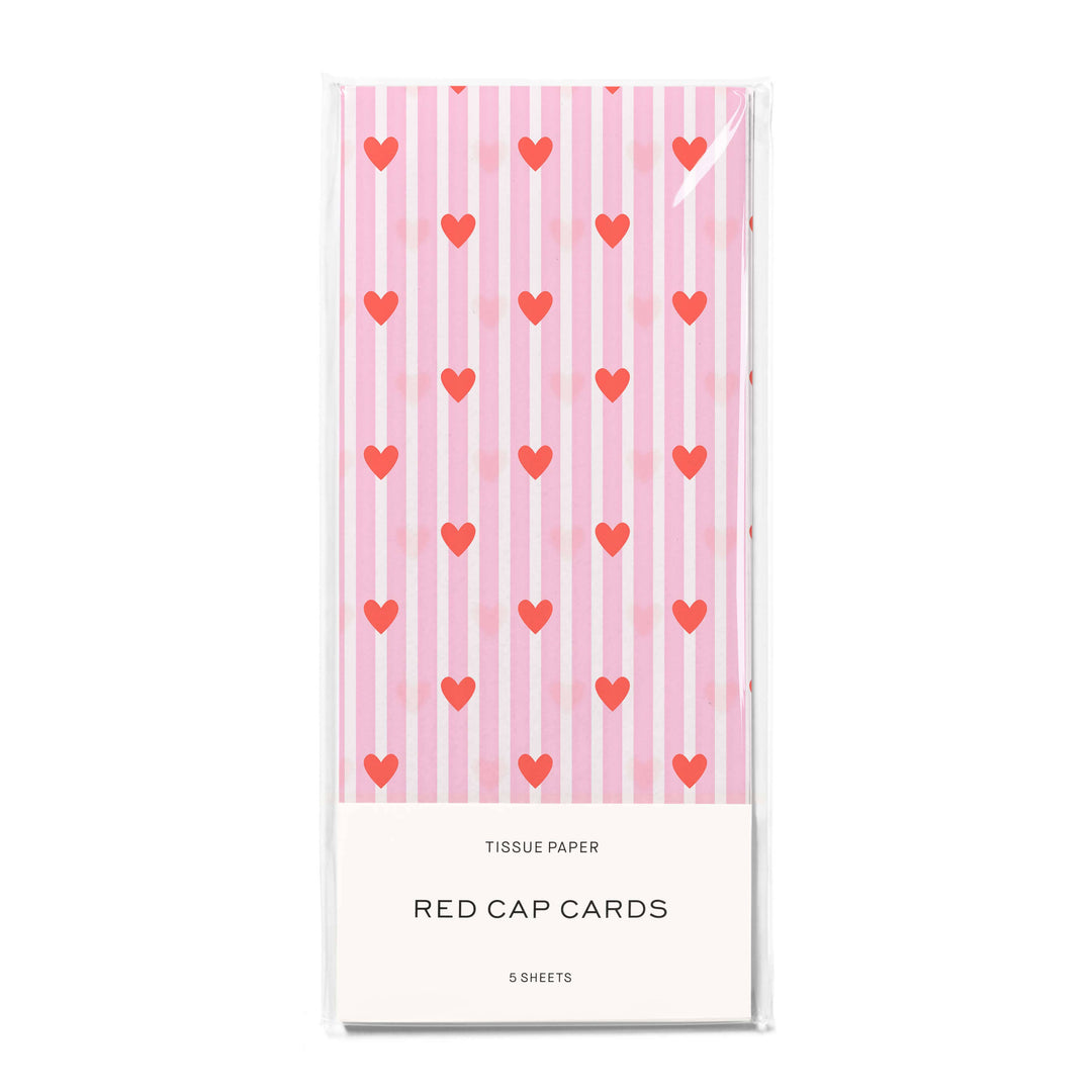 Red and Pink Hearts Tissue Paper