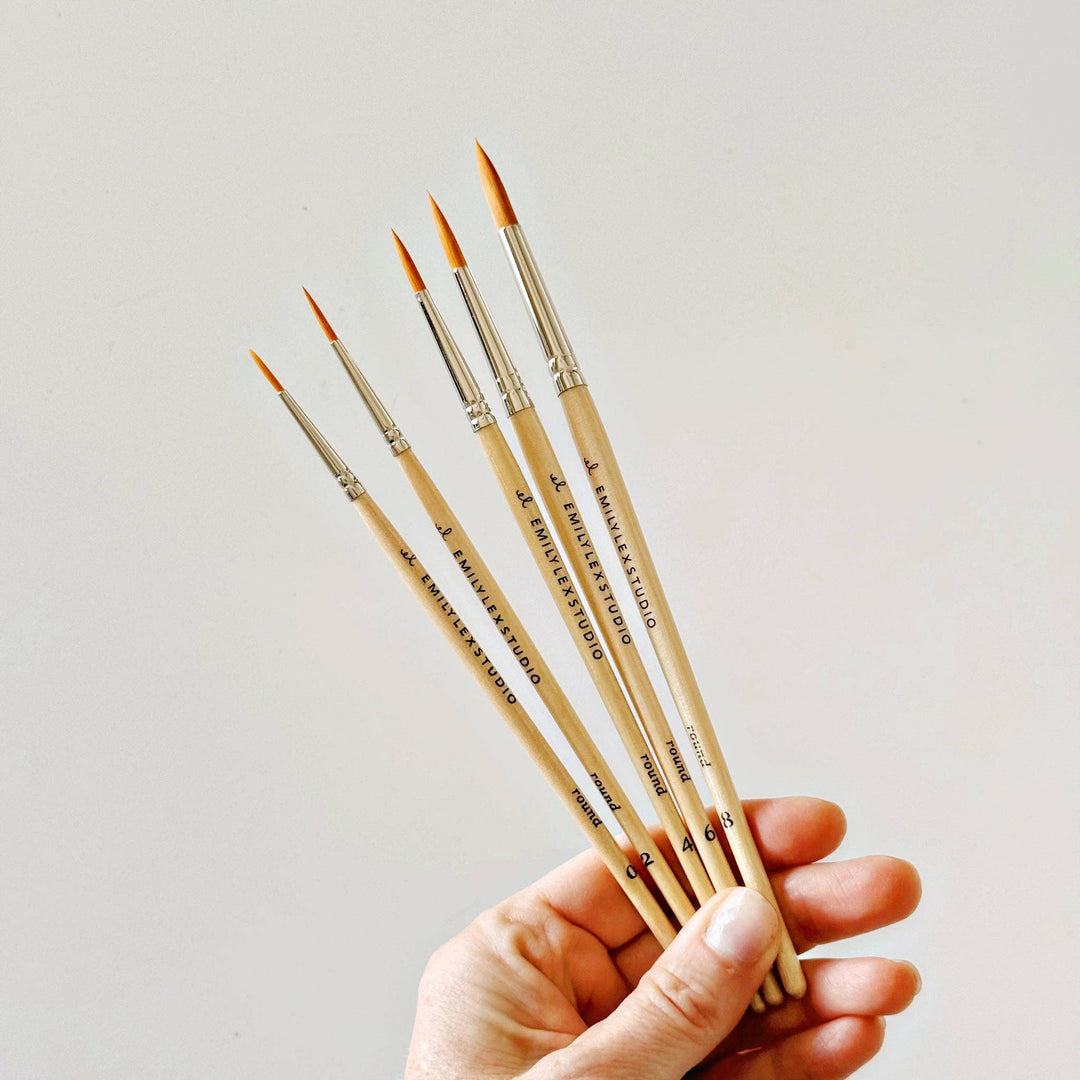 Watercolor Paintbrush Set of Five