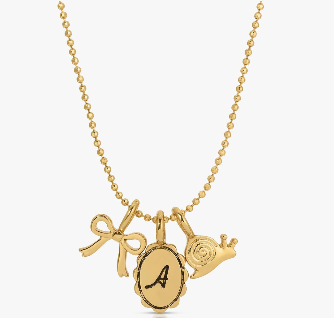 Gold Chain Charm Necklace