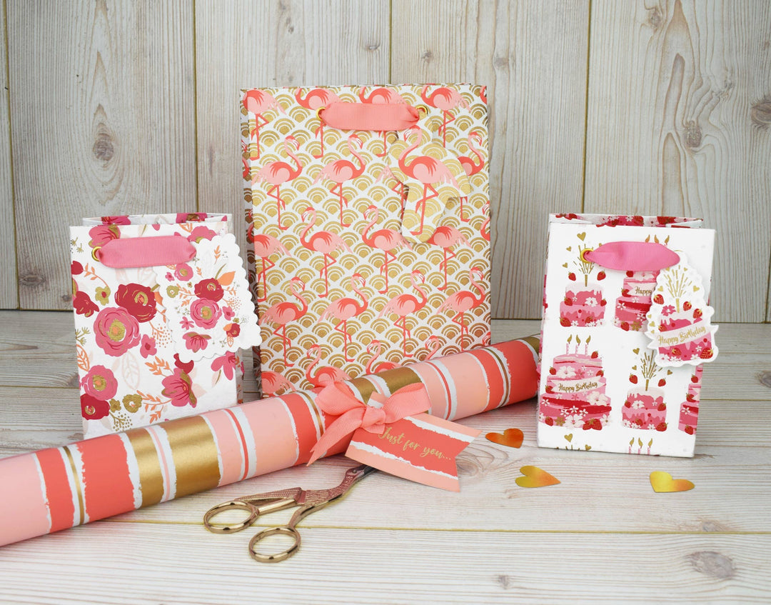 Pink Painterly Roll Wrapping Paper