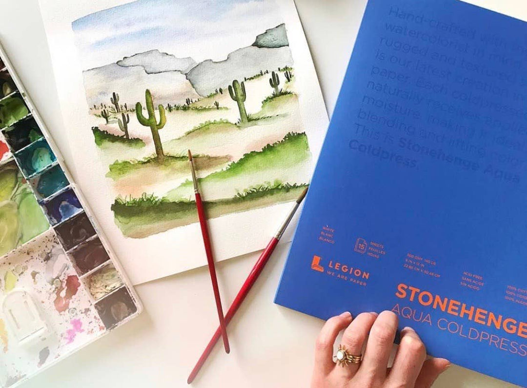 Stonehenge Aqua Watercolor Block Coldpress