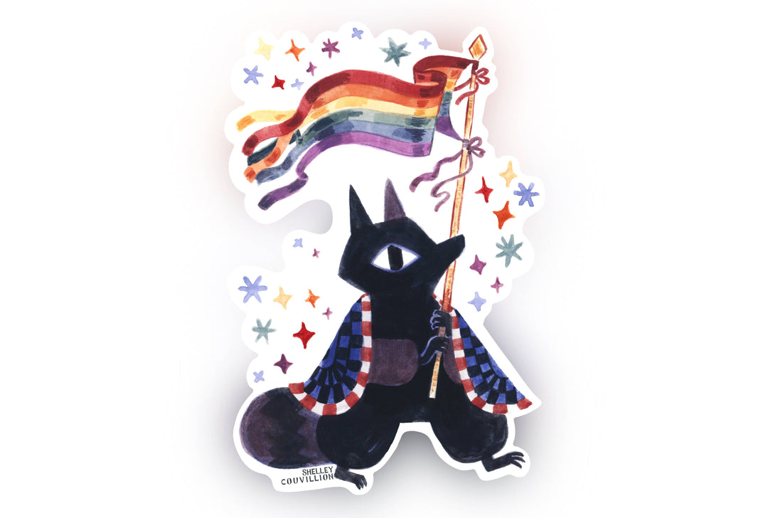 Gay Pride Raccoon Sticker