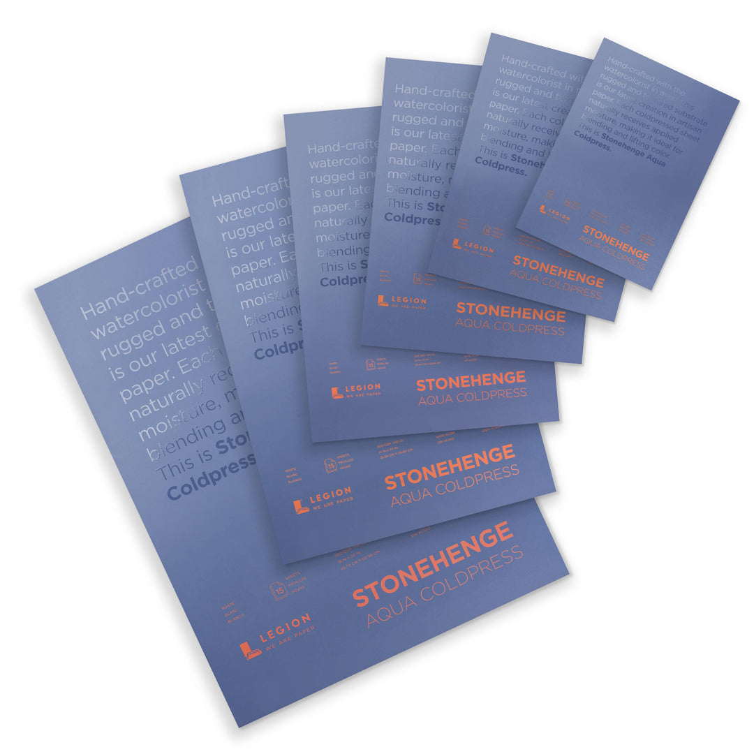 Stonehenge Aqua Watercolor Block Coldpress