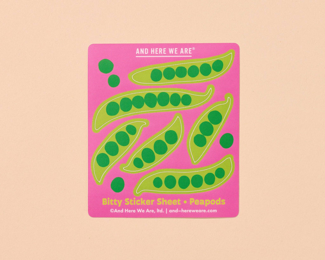 Bitty Vinyl Sticker Sheet—Pea Pods
