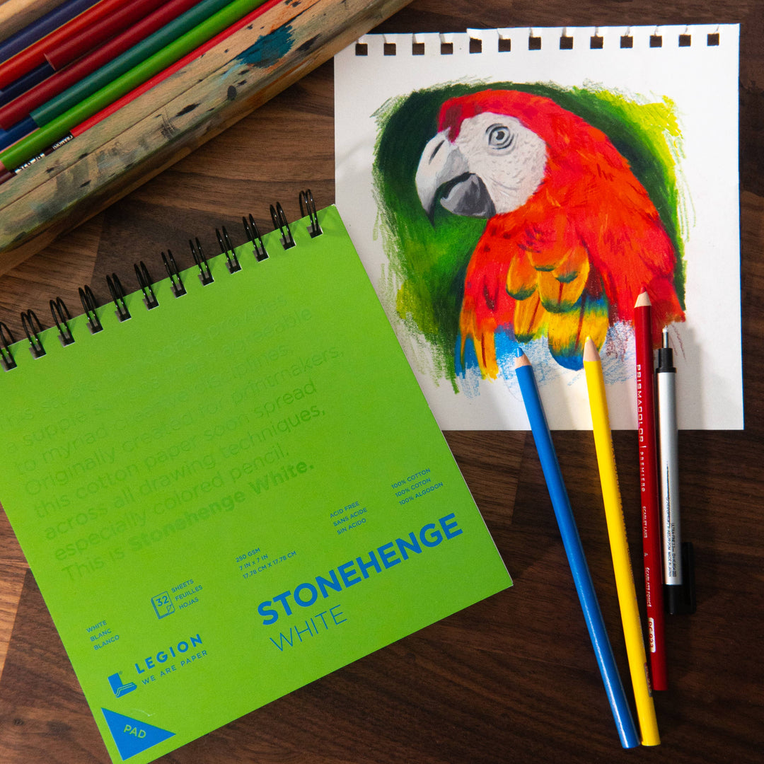 Stonehenge White Spiral Sketchpad