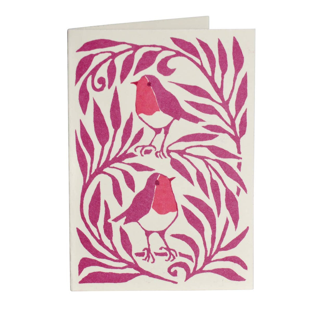 Small Card Two Robins