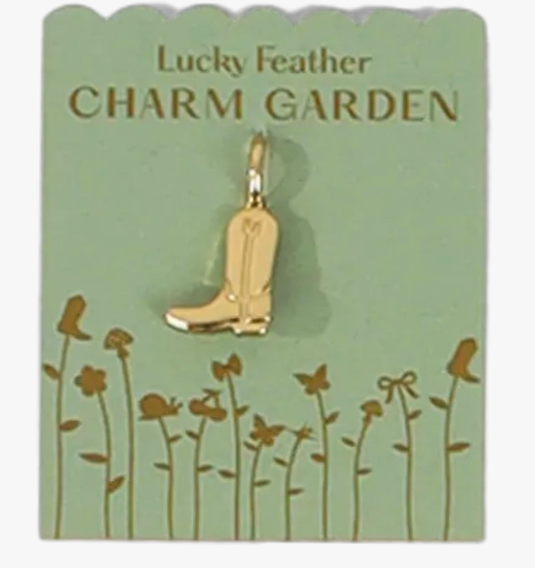Gold Cowboy Boot Charm