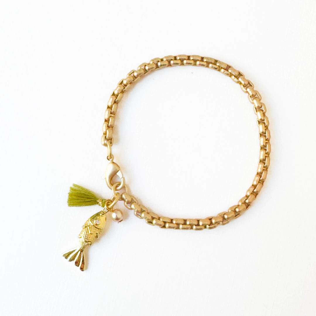 24K Gold Fish Bracelet