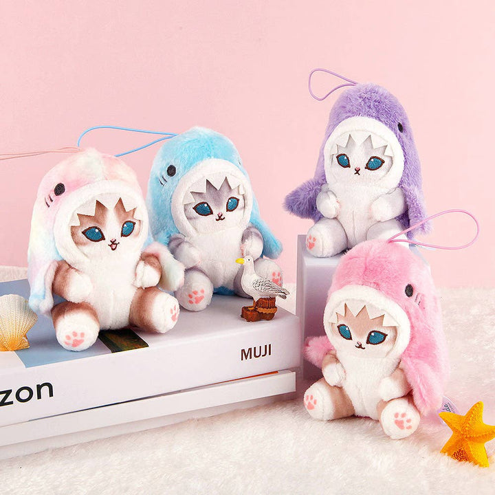 Mofusand Pastel Shark Cat Mascot Plush Keychain