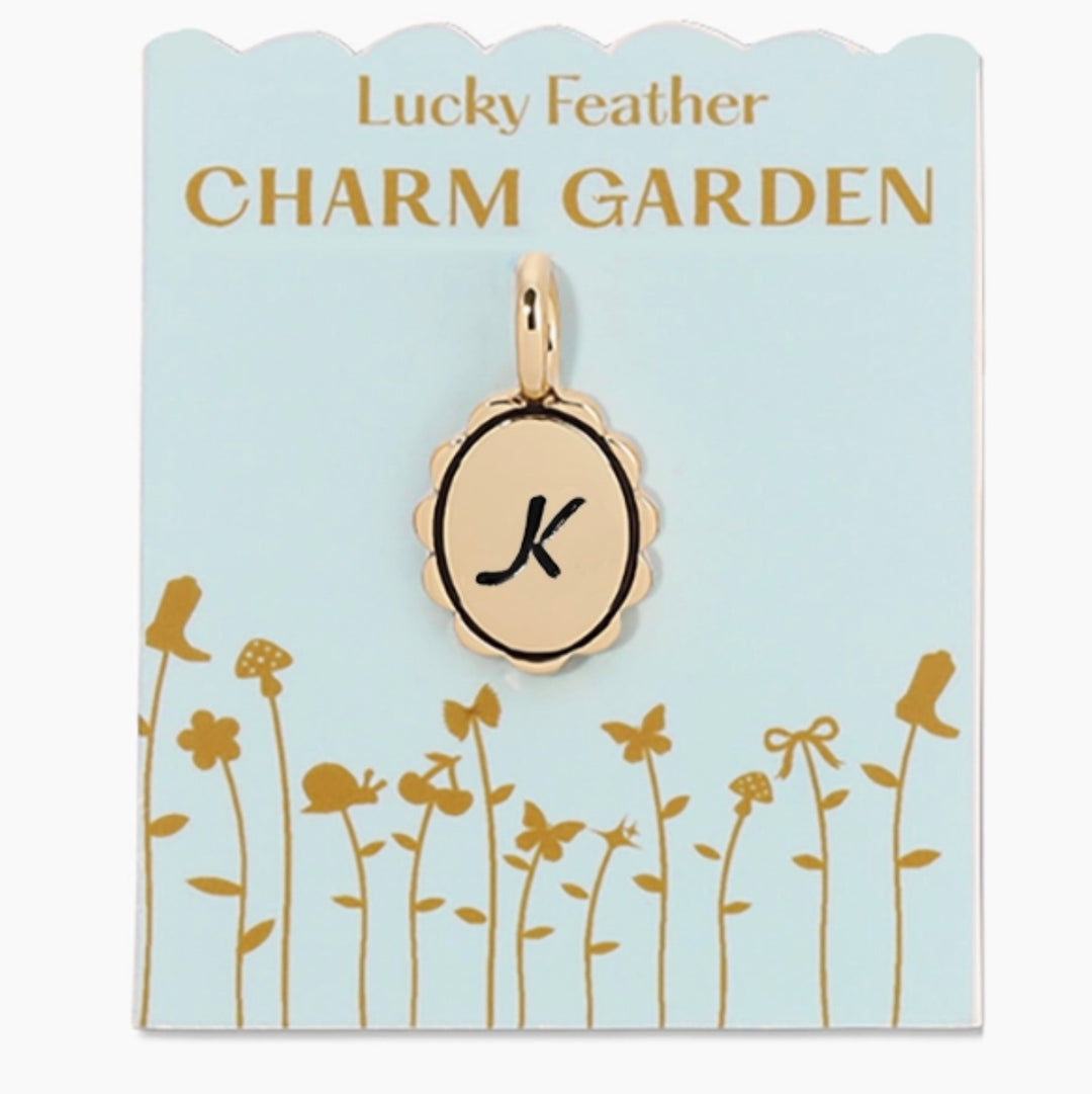 Gold Scallop K Charm