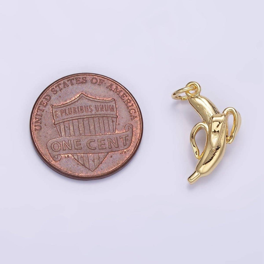 14K Gold Filled 17mm Peeled Banana Charm