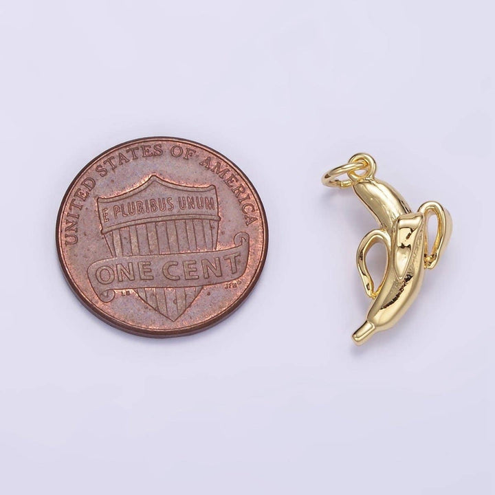 14K Gold Filled 17mm Peeled Banana Charm