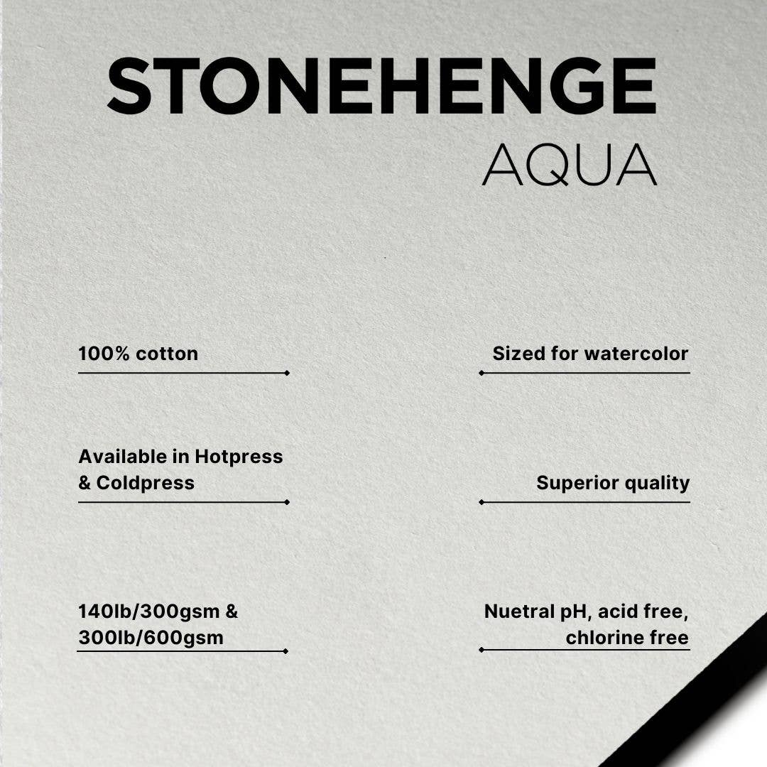 Stonehenge Aqua Watercolor Block Hotpress