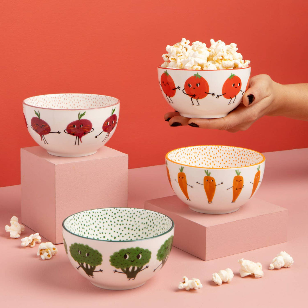 Funny Food Bowls Set of 4