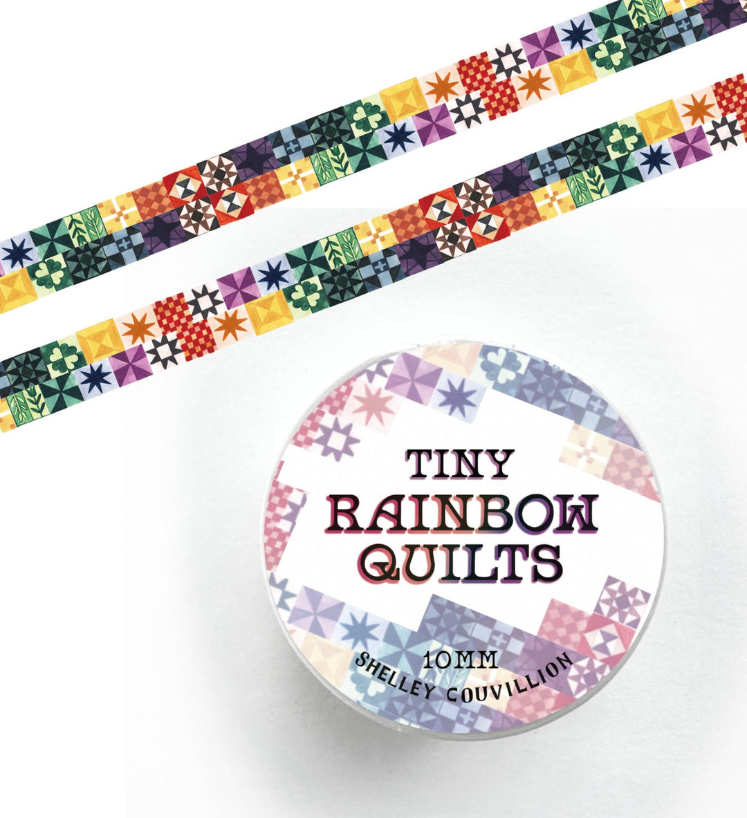 Tiny Rainbow Quilt Washi Tape