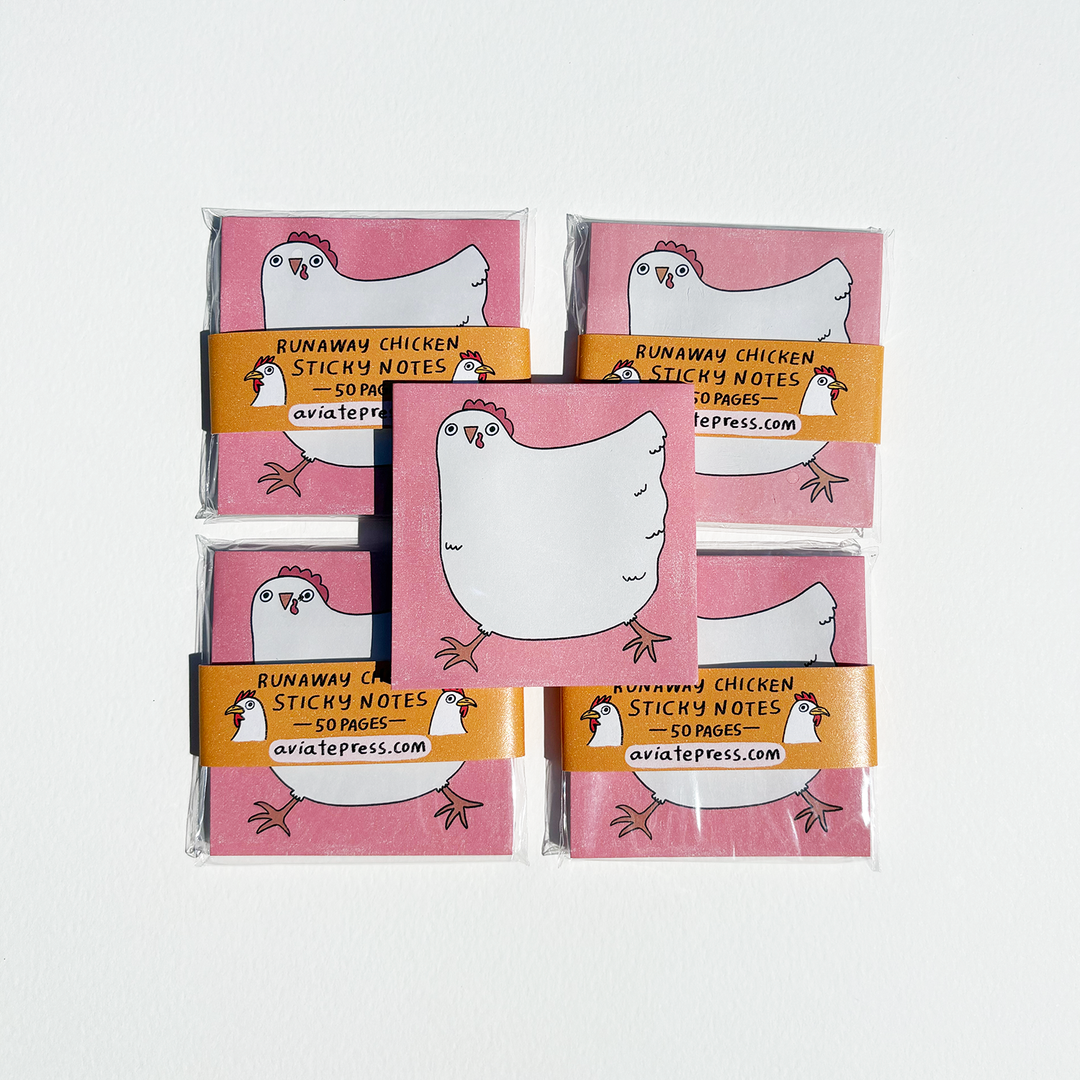 Runaway Chicken Sticky Notepad