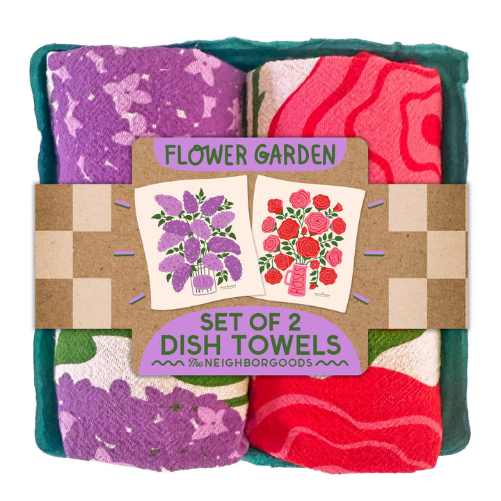 FLOWER GARDEN - Tea Towel Set of 2
