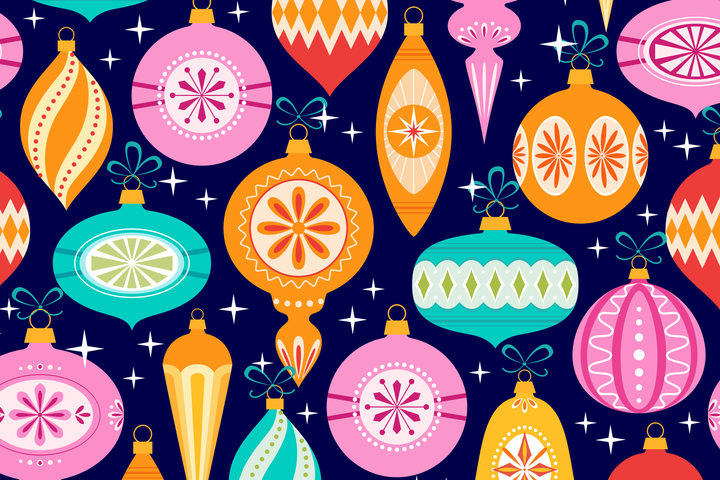 Vintage Holiday Ornaments Puzzle