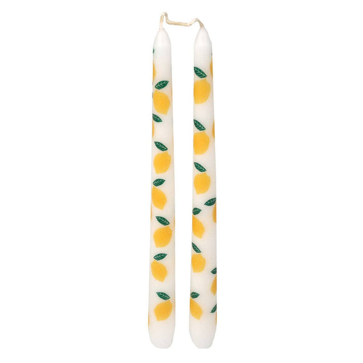 Lemon Taper Dinner Candles - 2 Pack