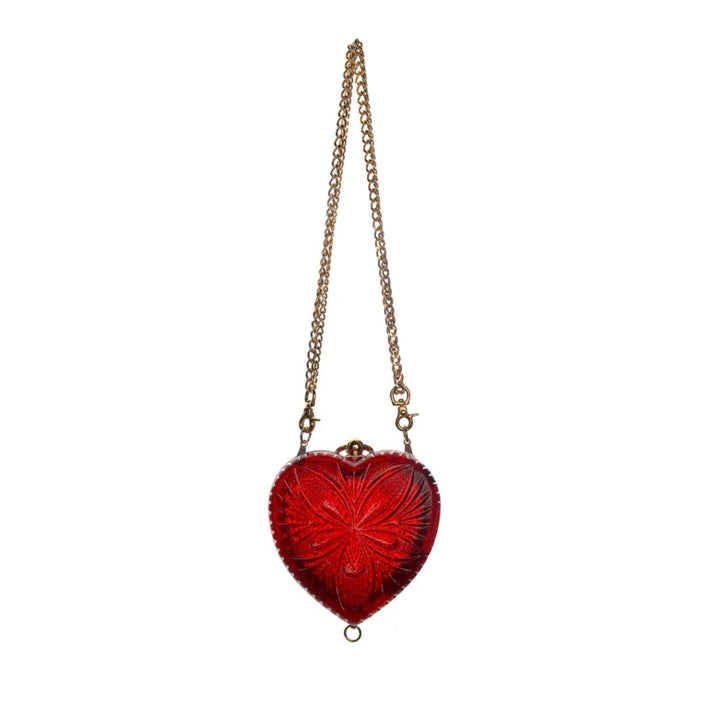 Amour Heart Clutch Burgundy