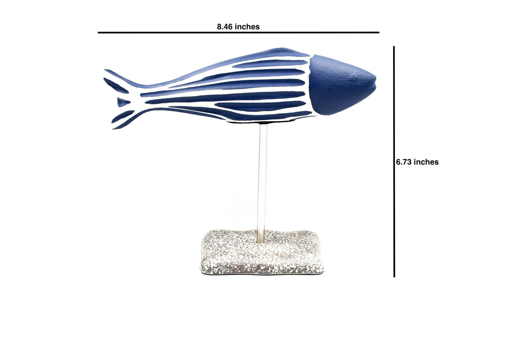 Handcrafted Porcelain Fish Blue