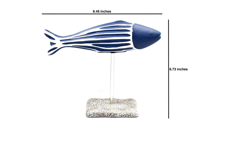 Handcrafted Porcelain Fish Blue