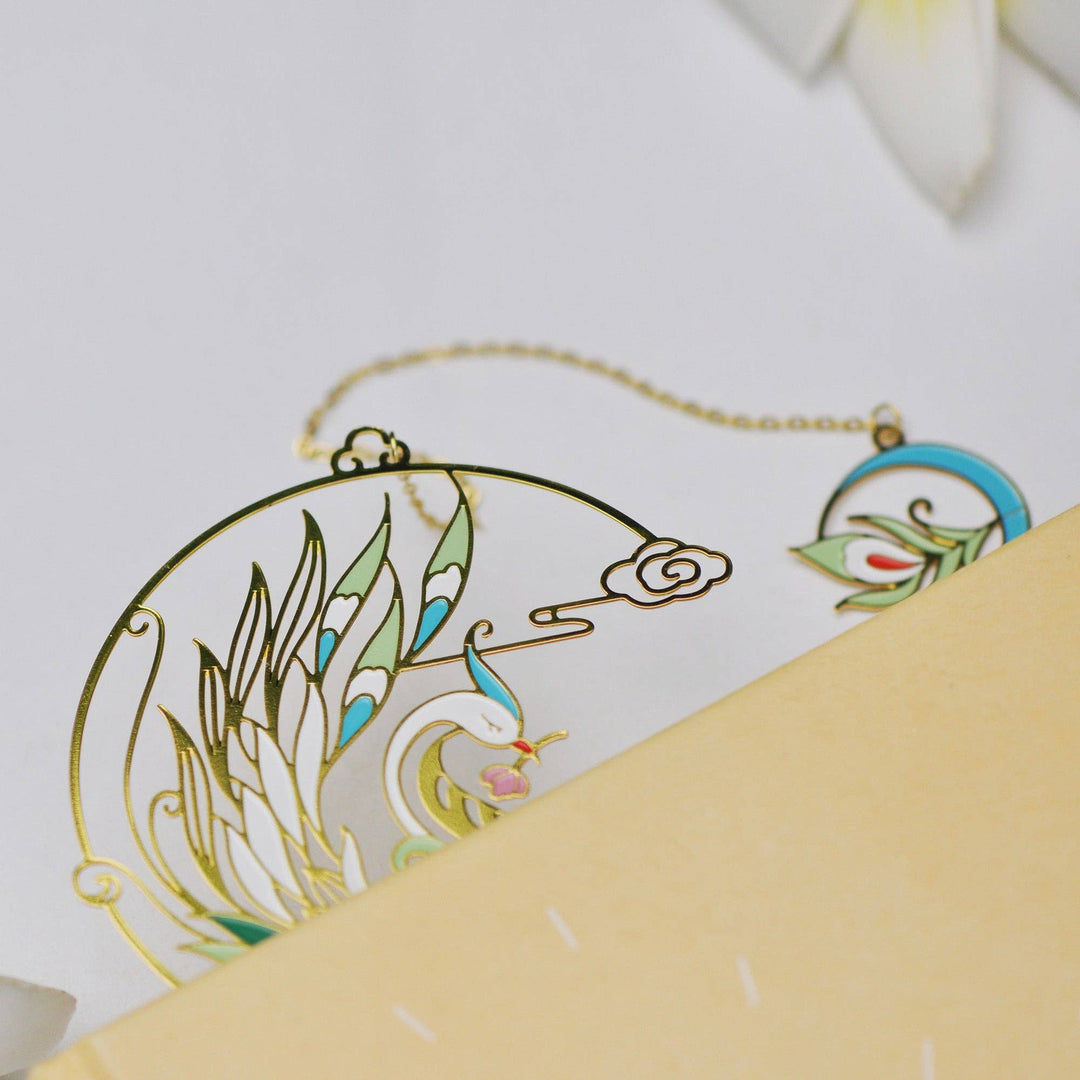 Auspicious Animal Metal Bookmarks (Phoenix)