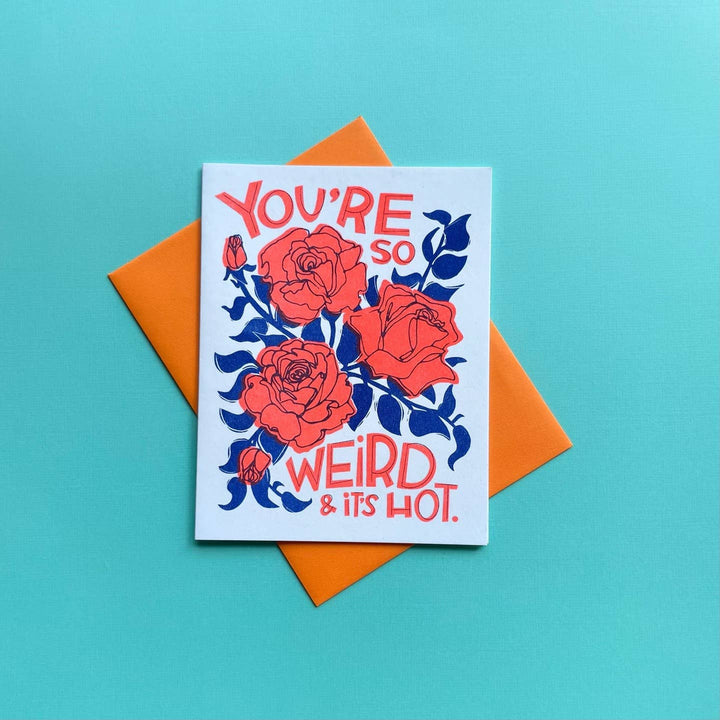 Weird Roses - Love Letterpress Greeting Card