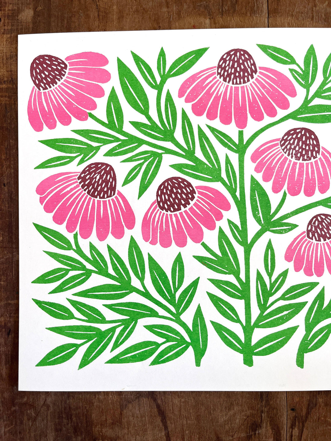 Garden Series: Echinacea Risograph Print