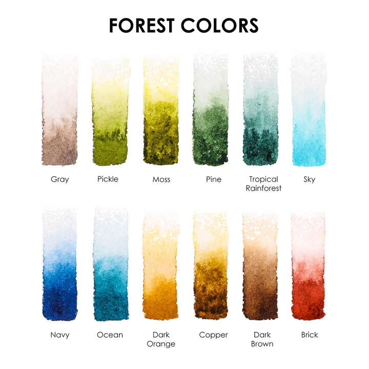 Watercolor Pocket Set Of 12 With Brush - Forest Color
