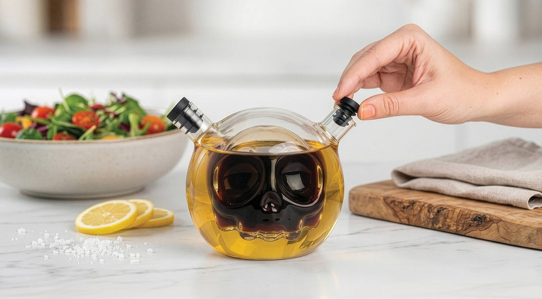 Skully Oil and Vinegar Dispenser
