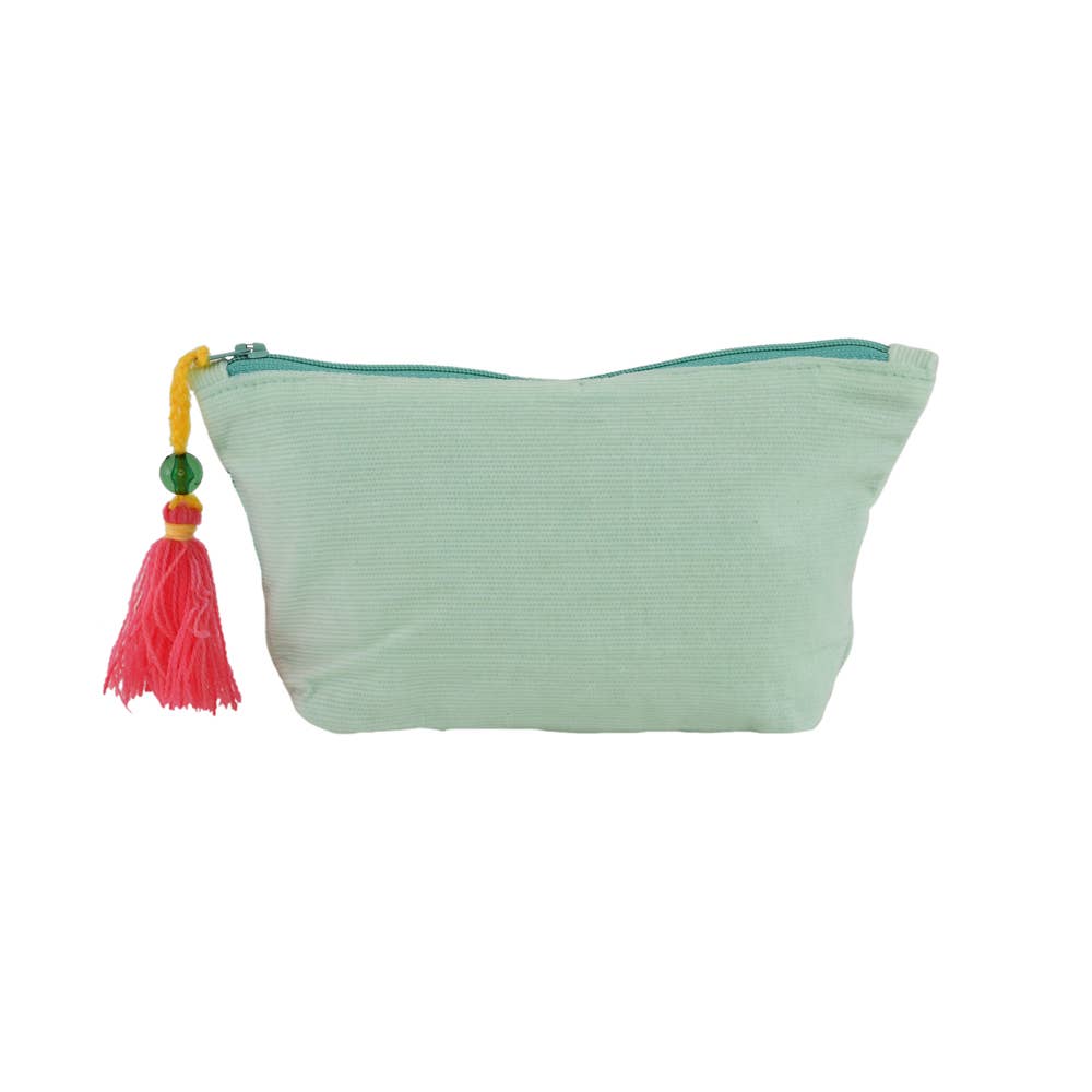 Floral Beaded Pouch