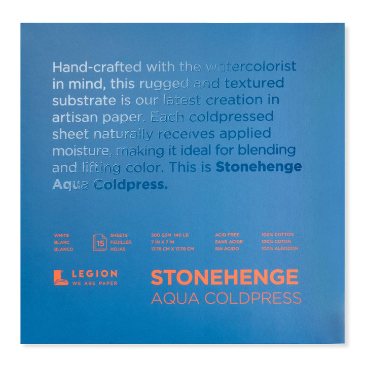 Stonehenge Aqua Watercolor Block Coldpress