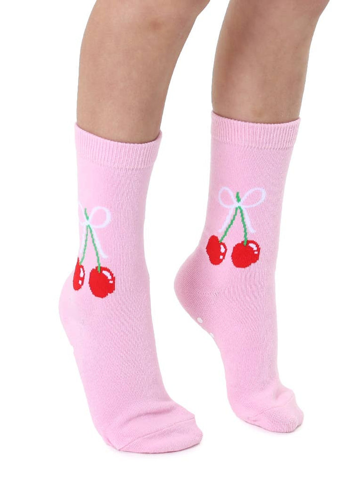 3D Packaged Socks - Kids - Cherries - Pink