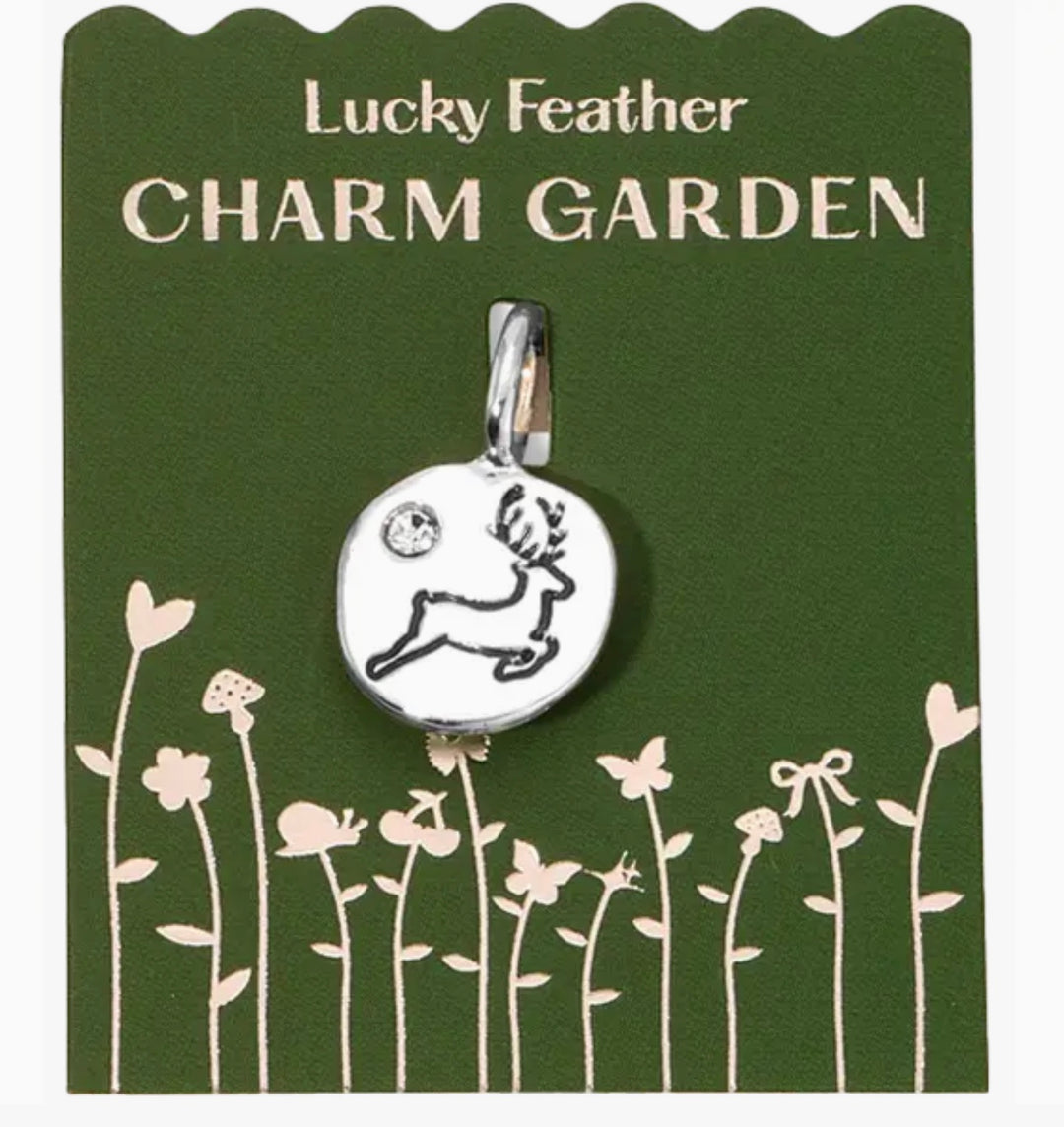 Silver Reindeer Charm