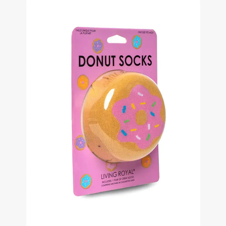 3D Packaged Socks - Donut - Orange