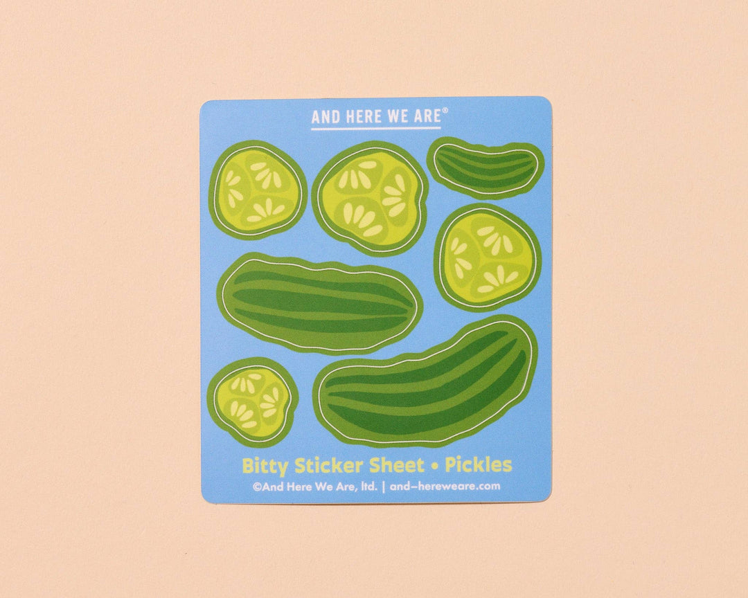 Bitty Vinyl Sticker Sheet—Pickles