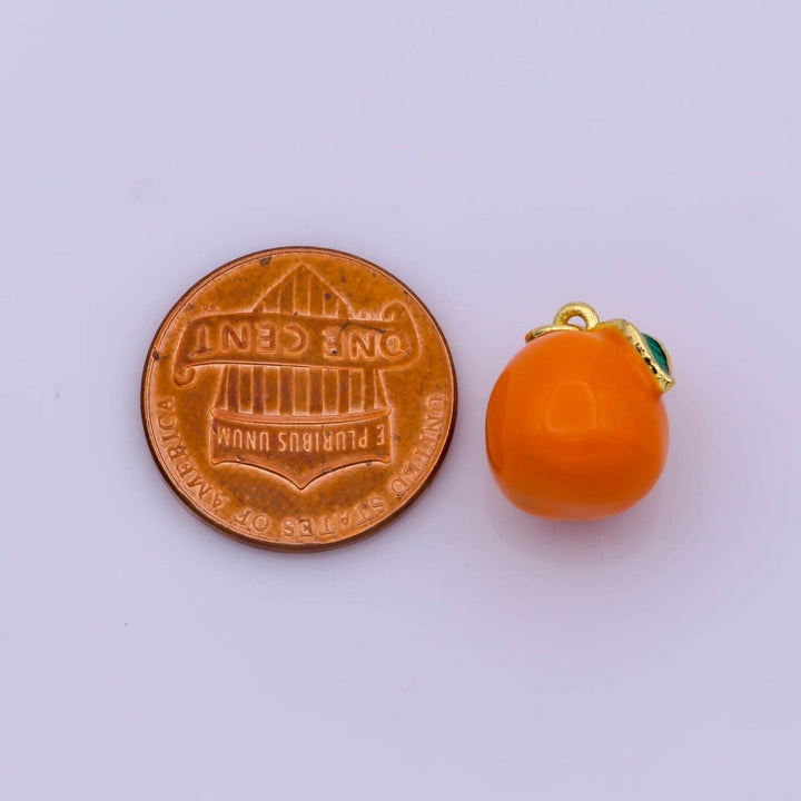 Mini Enamel Tangerine Charm