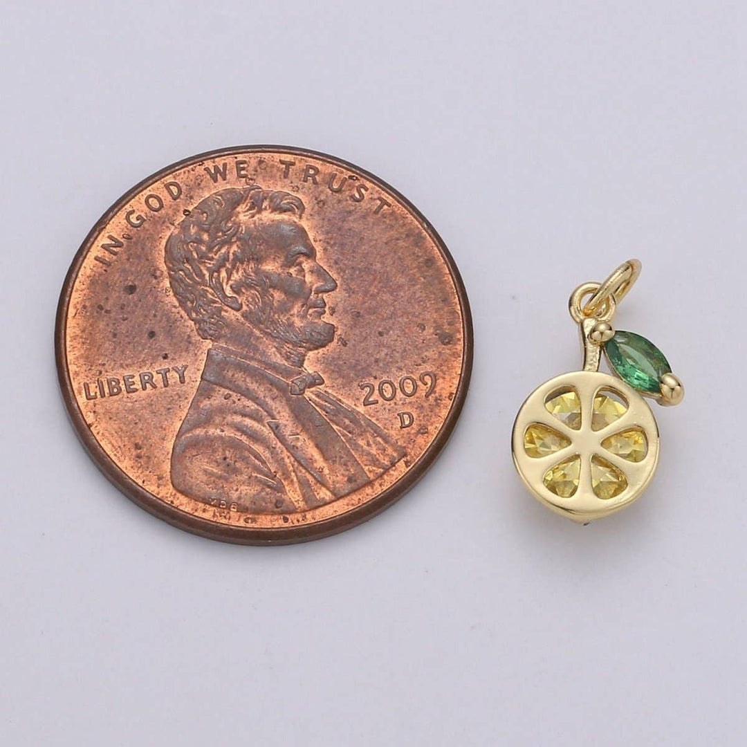 14K Gold Filled Mini Lemon Charm