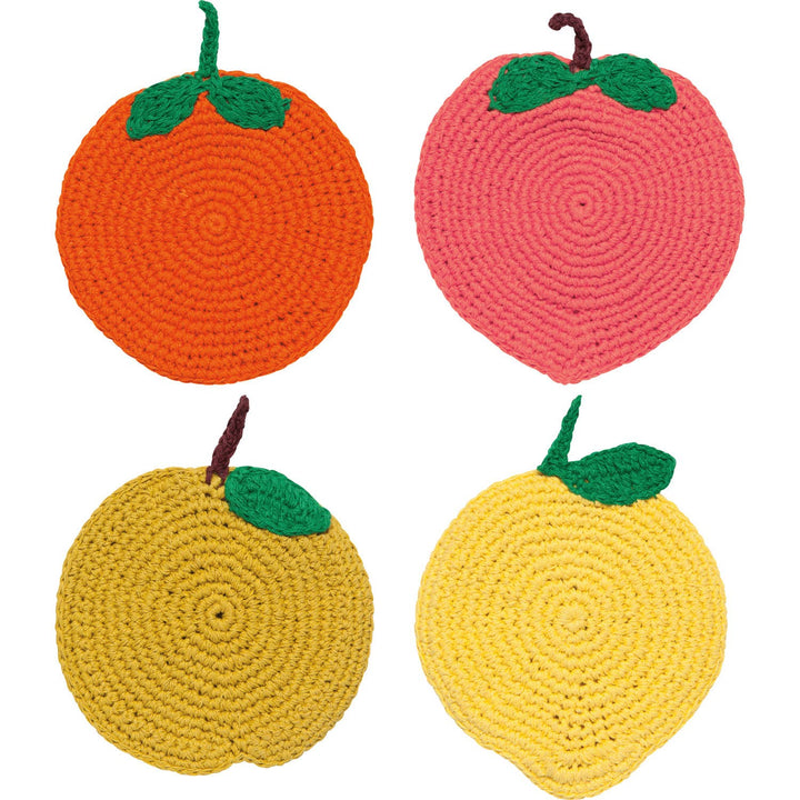 Fruit Crochet Coasters Set of 4