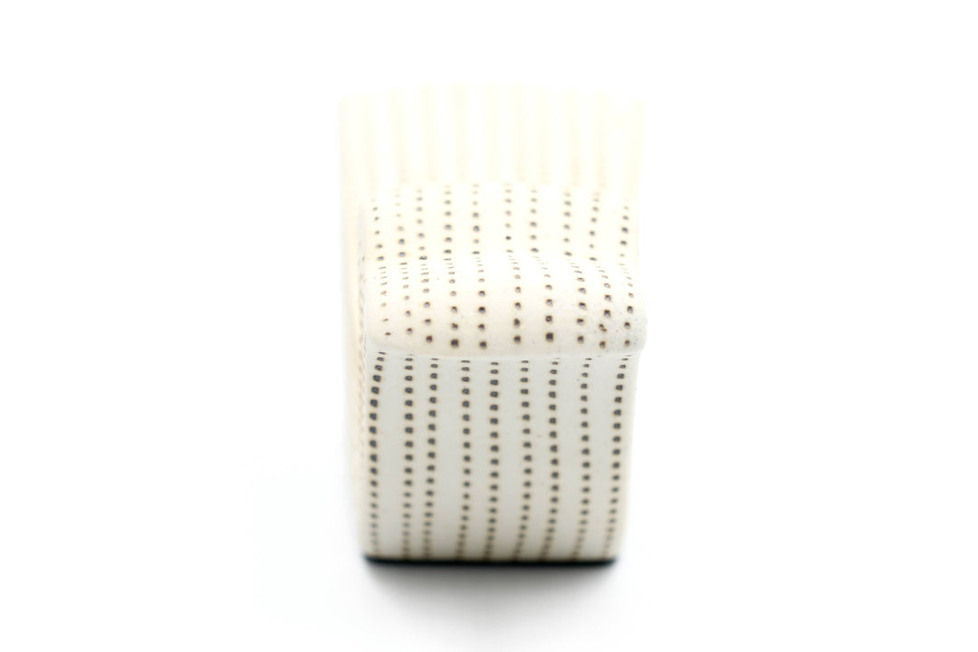 Handcrafted Mini Whale Black Dotted Stripe